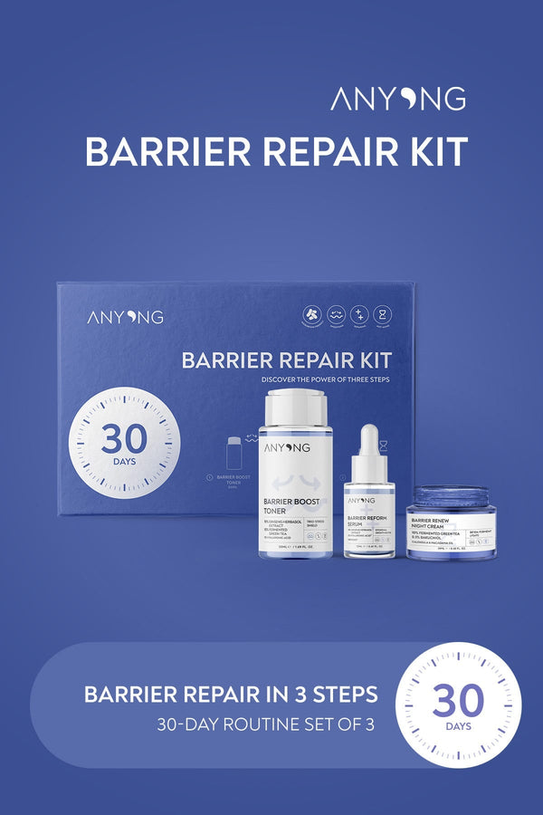 Anyong Barrier Repair Skincare Kit Toner Serum Night Cream Ginseng Hyaluronic Acid Beta-Glucan
