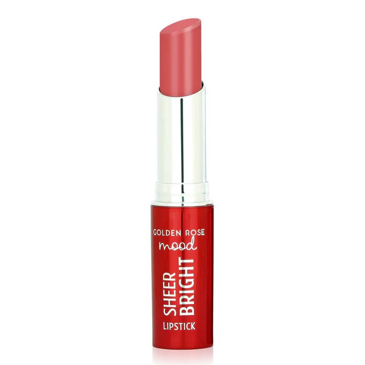 Golden Rose Mood Sheer Bright Lipstick Shiny Finish Peachy Pink 106