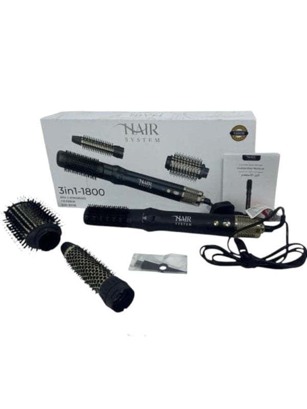 Hair System 3-in-1 High-Speed Hair Styling Brush, Dryer, Straightener and Styler