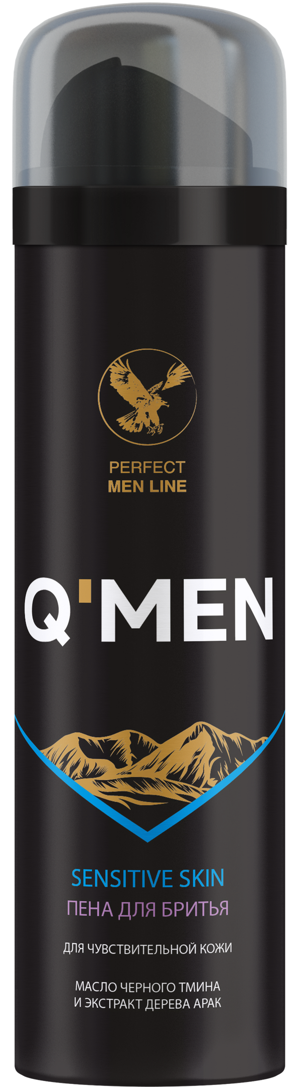 Q'Men Shaving Foam Sensitive Foam Sage Extract and Black Cumin Seed Oil 240 ml