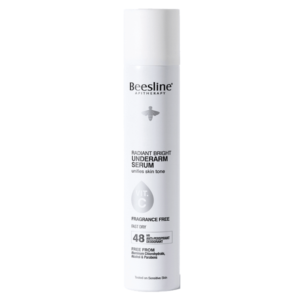 Beesline Radiant Bright Underarm Serum Deo-Serum Spray, Alum Crystal, Fragrance-Free, 150ml