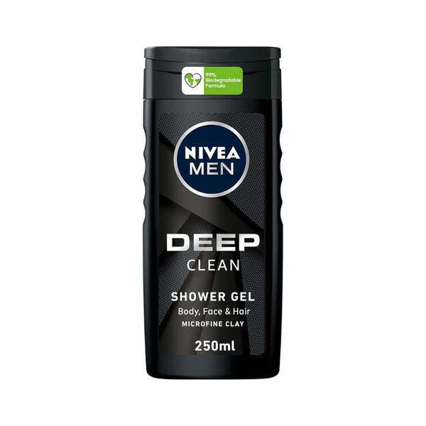 NIVEA MEN Deep Clean Shower Gel Activated Charcoal 250ml