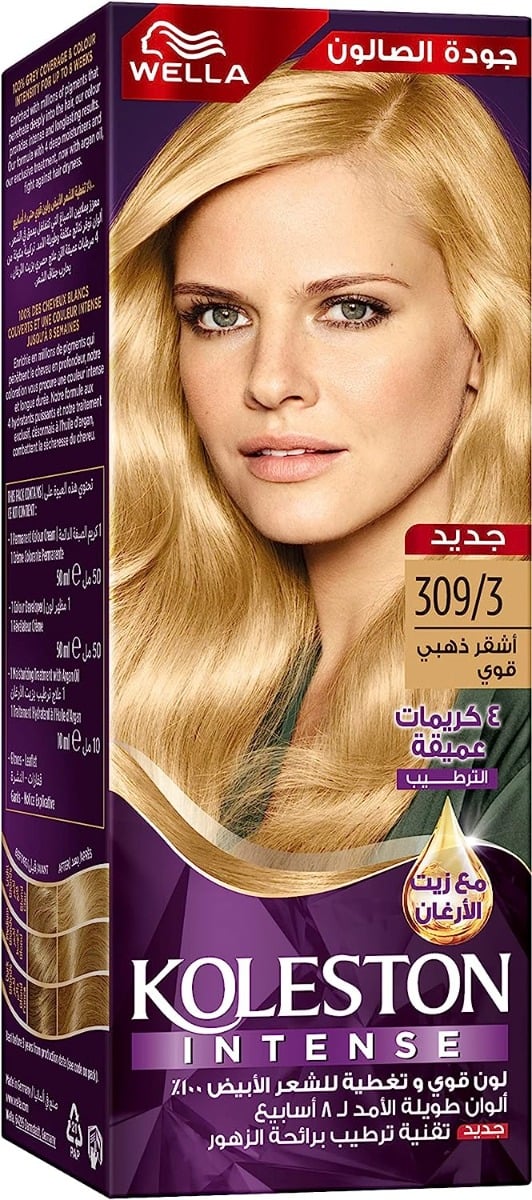 Koleston 309/3 Gold Blonde Hair Color Tube, Gray Coverage, Long-Lasting Color
