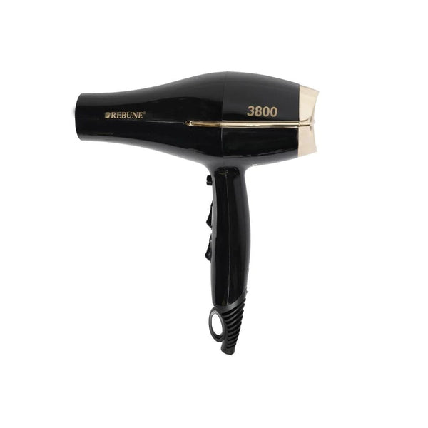 Rebune RE-2143 Hair Dryer 2200 W Ionic Technology with Diffuser and Concentrator, Black