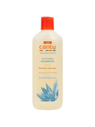 Cantu Blue Agave Lightweight Smoothing Shampoo for Wavy and Curly Hair, 400 ml