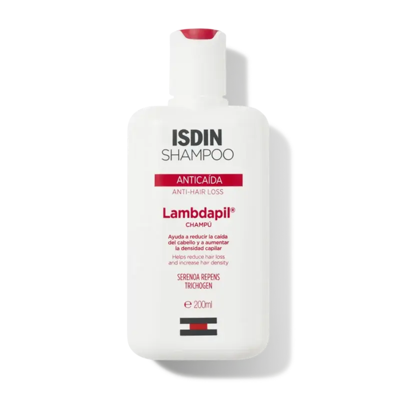 ISDIN Lambdapil Shampoo Liquid Hair Strengthening Formula Serenoa Repens Zinc Biotin 200 ml