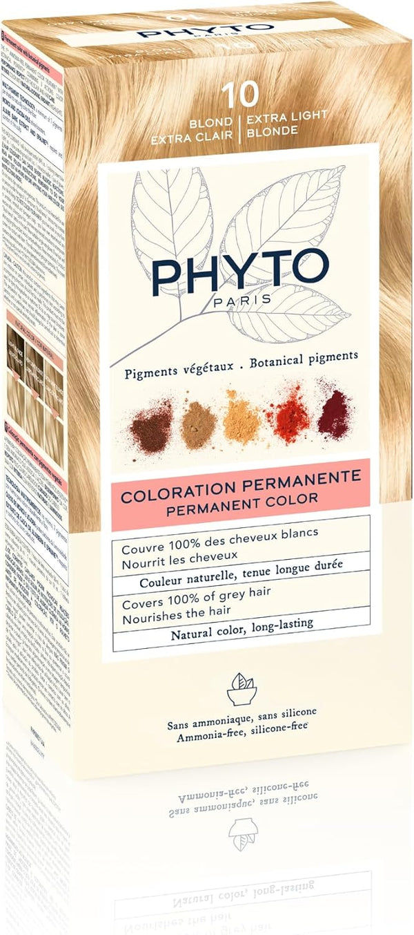 Phyto Color Permanent Hair Dye Extra Light Blonde Shade 10 Cream