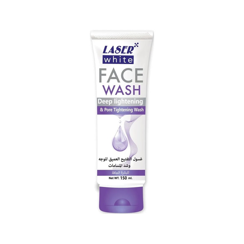 Laser White Deep Facial Wash, Hydrating Cleanser for Dry Skin, 150 ml