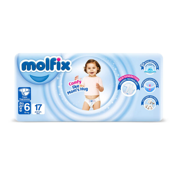 Molfix Baby Diapers Size 6 Jumbo Pack 17 Diapers