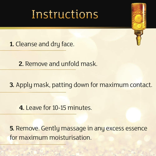 7th Heaven Renew You 24K Gold Firming Sheet Face Mask with Amino Acids, 33 g