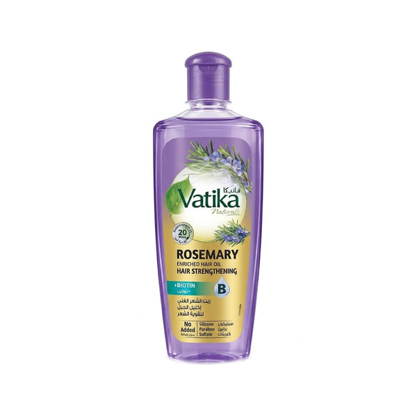Vatika Rosemary Hair Strengthening Oil with Biotin, Silicone-Free, 200ml