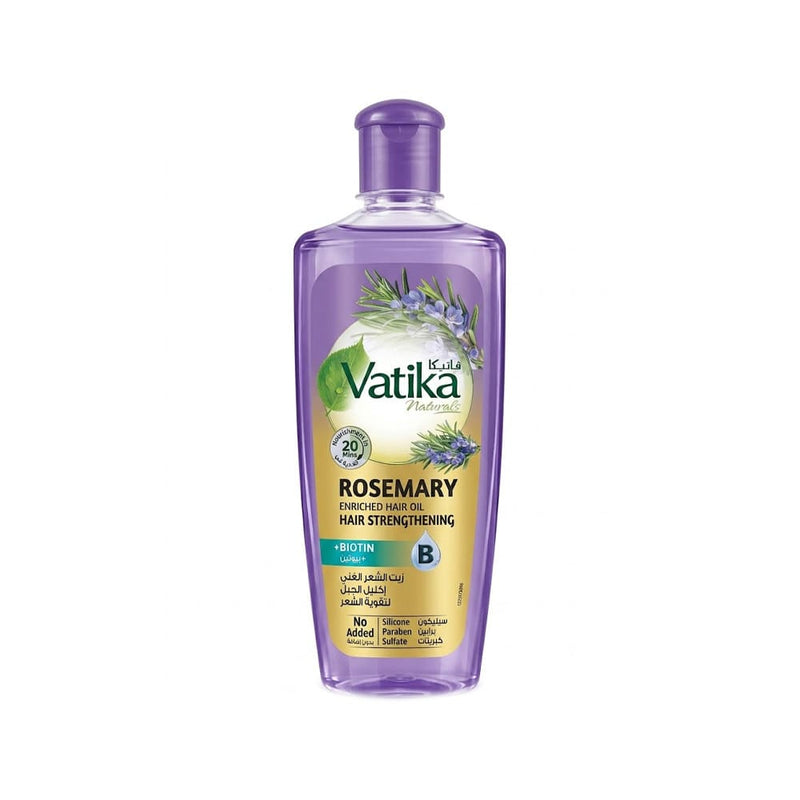 Vatika Rosemary Hair Strengthening Oil with Biotin, Silicone-Free, 200ml