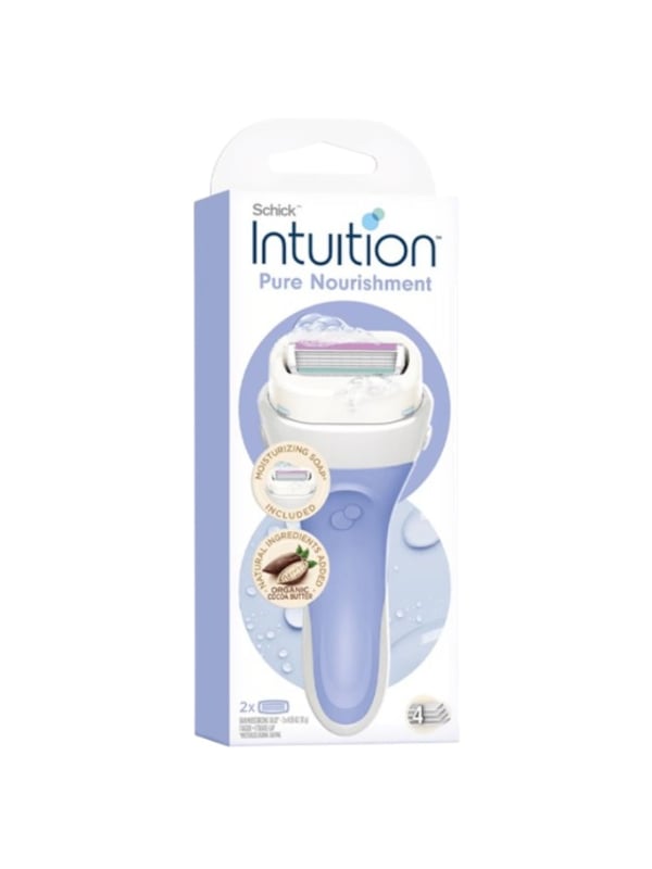 Schick Intuition Pure Nourishment Women's Razor Cocoa Butter 4 Blades