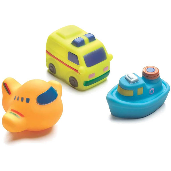 Playgro Travel Squirtees Soft Bath Toys, Water-Squirting Shapes, 8 Pieces
