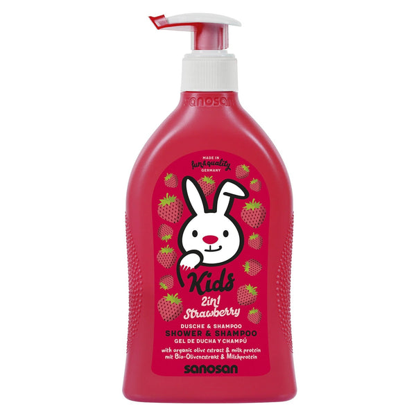 Sanosan Kids Shower & Shampoo Strawberry Mild Cleansing Formula 400 ml