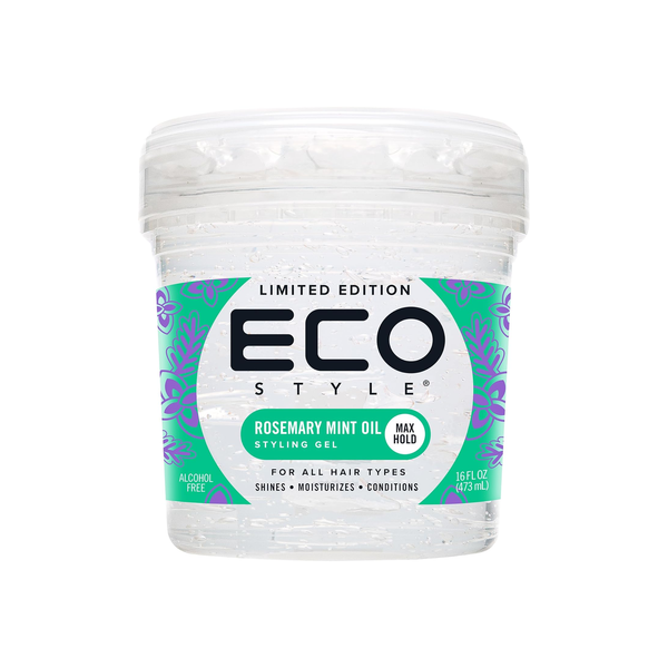 Eco Style Rosemary & Mint Hair Styling Gel Strong Hold Curl Defining 473 ml