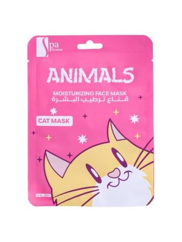 Spa System Animals Cat-Shaped Moisturizing Face Mask Hydrating Sheet Mask 28 ml