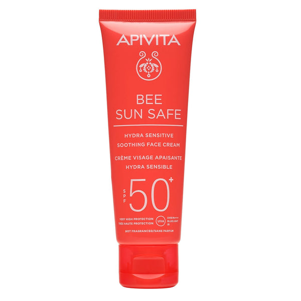 Apivita Bee Sun Safe Hydra Sensitive Face Cream SPF50+ UVA UVB Protection 50 ml