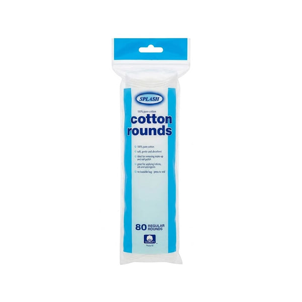 Splash Cotton Pads Makeup Removal and Facial Cleansing 80 Pads