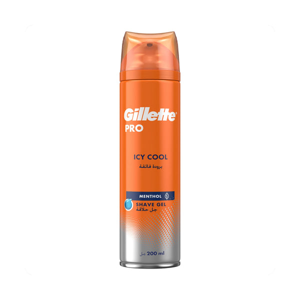 Gillette Pro Icy Cool Shaving Gel Menthol Cooling Formula 200 ml