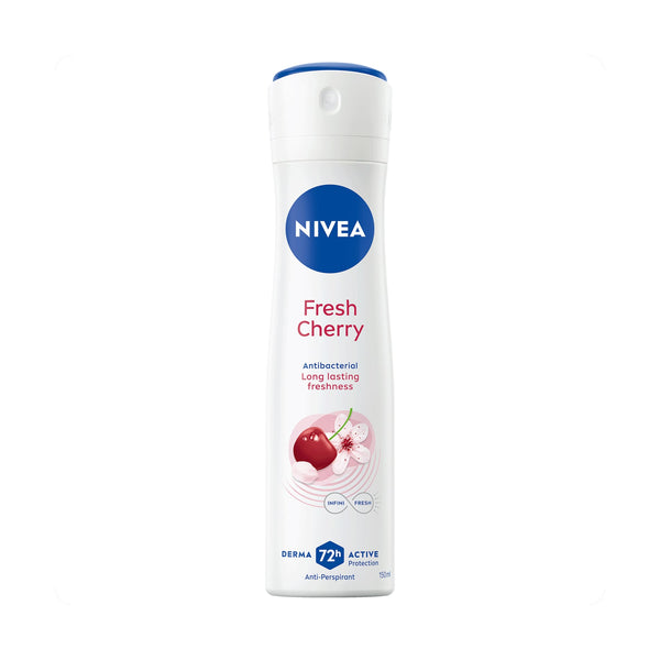 NIVEA Fresh Cherry Antiperspirant Spray 48H Protection Alcohol-Free Cherry Fragrance 150ml
