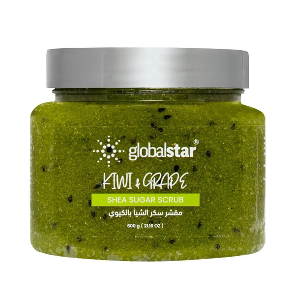Global Star Kiwi and Grape Shea Sugar Scrub Exfoliating Body Scrub 600 g