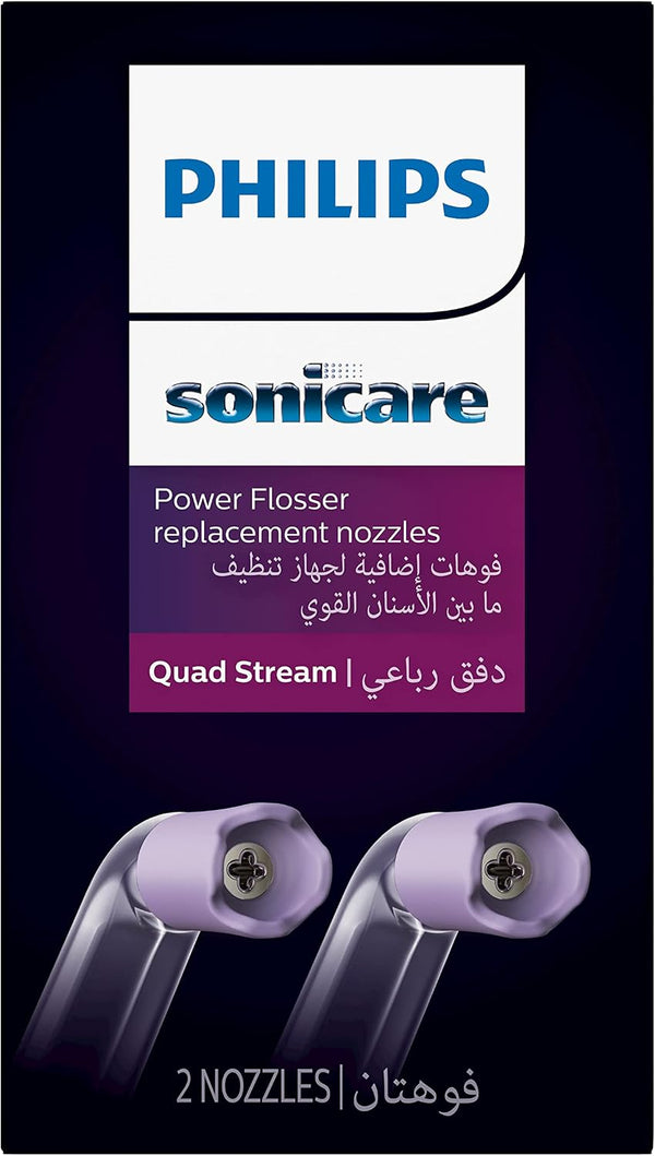 Philips Sonicare Power Flosser Quad Stream Replacement Tips, 2 Pieces HX3062/00