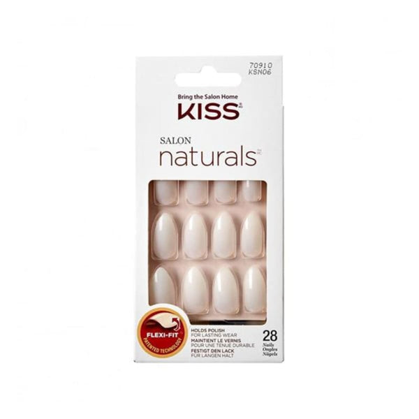 Kiss Salon Acrylic Natural Press-On Nails Flexi-Fit 28-Piece Set