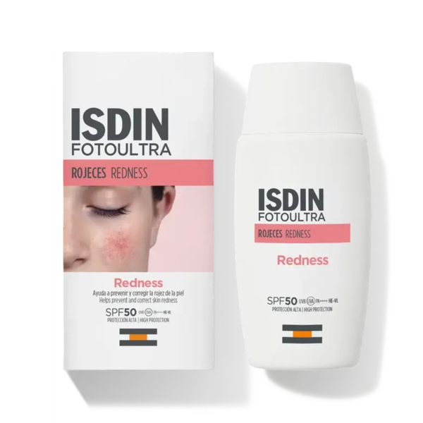 ISDIN Foto Ultra Redness SPF 50 Facial Sunscreen, Lightweight Liquid, 50 ml