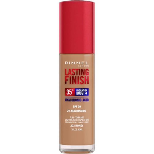 Rimmel Lasting Finish Hydra Boost Foundation Liquid Full Coverage SPF 20 Shade 303 Honey 35H
