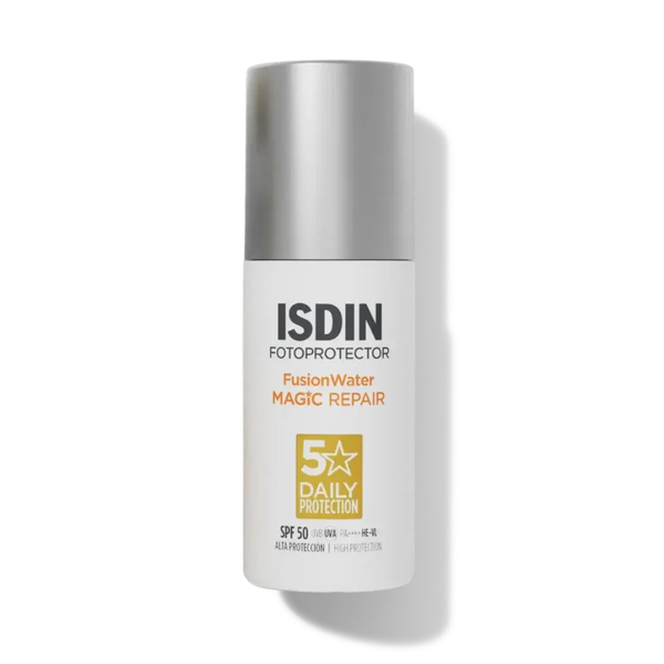 ISDIN Fotoprotector Fusion Water MAGIC Repair Facial Sunscreen SPF 50 Niacinamide Hyaluronic Acid 50 ml