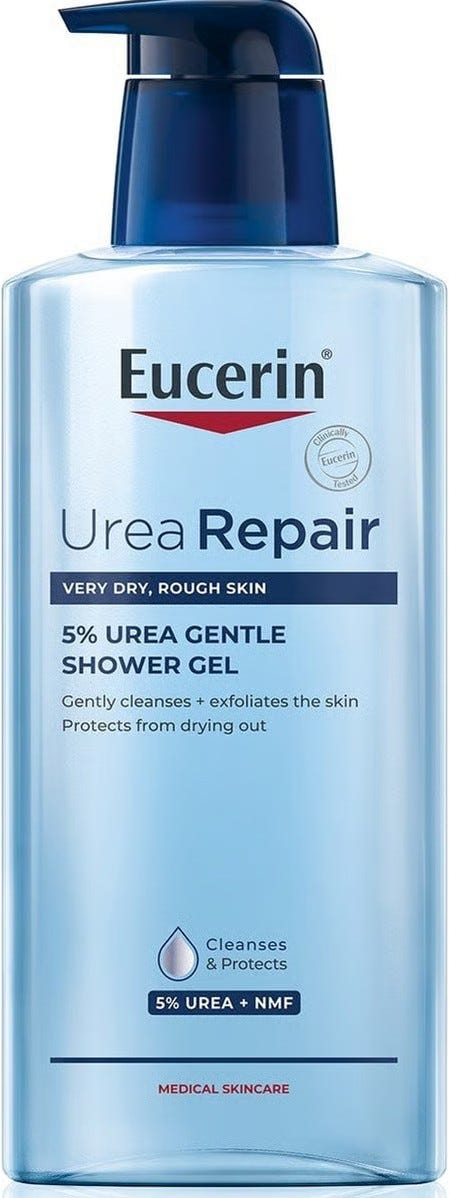 Eucerin UreaRepair 5% Urea Gentle Shower Gel Soap-Free Fragrance-Free Body Cleanser 400 ml