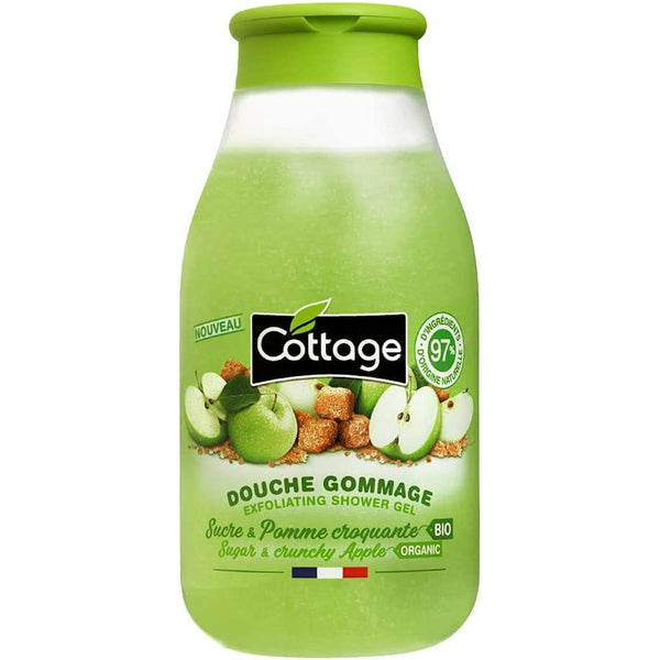 Cottage Shower Scrub Gel Sugar & Organic Crunchy Apple 270 ml