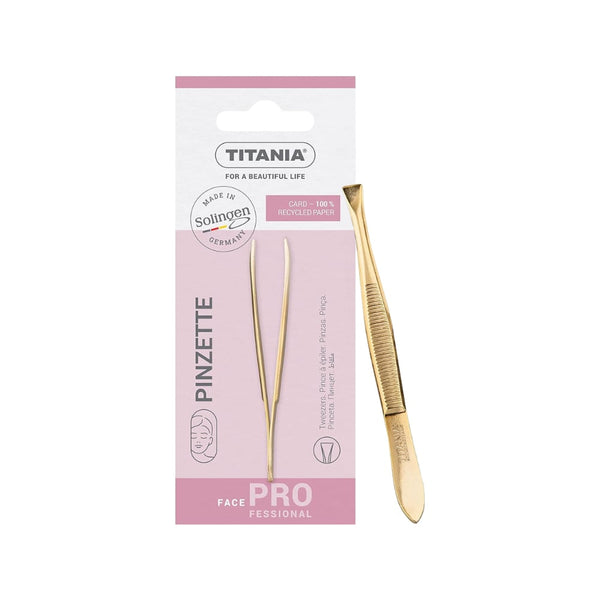 Titania Gold Slanted Tip Tweezers Model 1070GGA