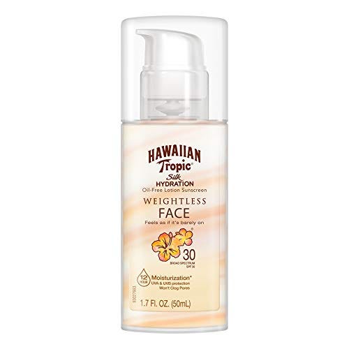 Hawaiian Tropic Silk Hydration Face Lotion SPF 30, Air Soft Moisturizing Formula, 50 ml