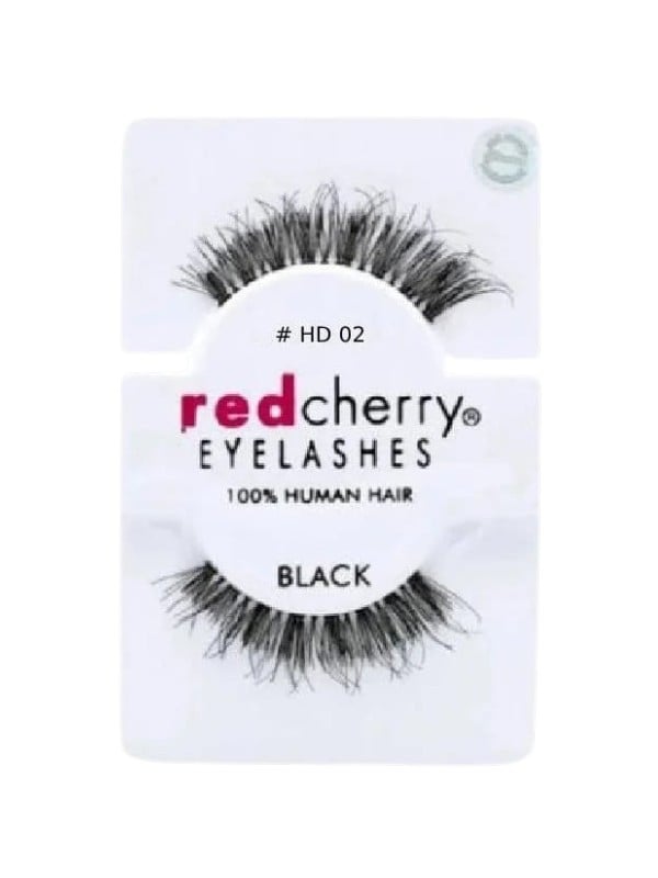 Red Cherry False Eyelashes Black HD 02 Graduated Density 1 Pair