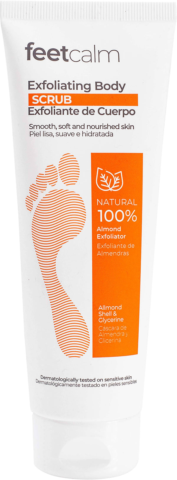 Feetcalm Gentle Body Scrub Creamy Exfoliator with Almond Shell 125 ml