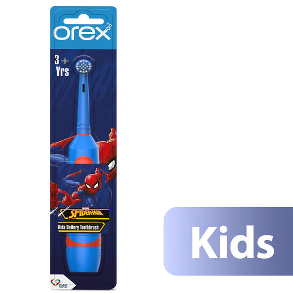 Orex Kids Battery Toothbrush Spider-Man Marvel, 2AA Battery, Age 3+