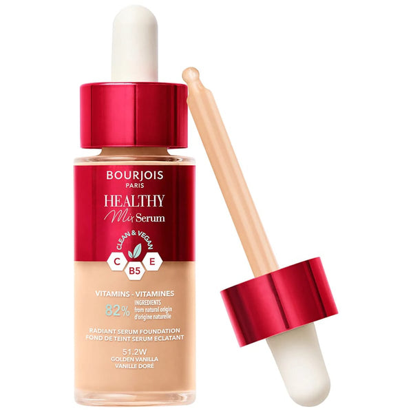 Bourjois Healthy Mix Serum Foundation Radiant Finish Cranberry Extract Shade 512 Golden Vanilla