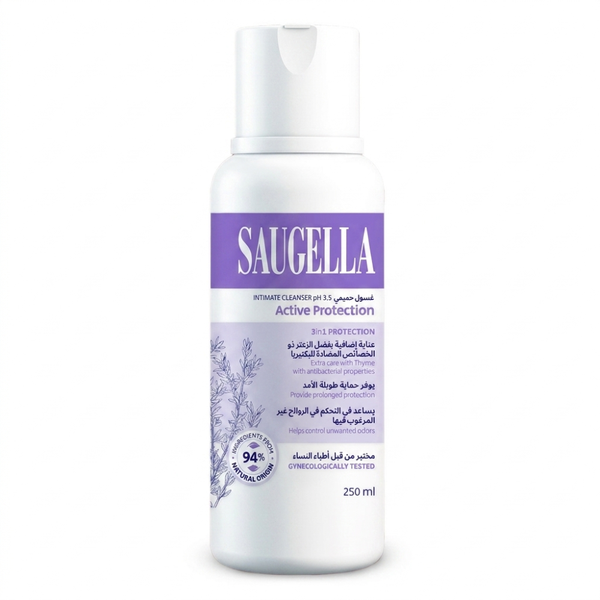 Saugella Active Protection Intimate Wash Liquid Thyme Extract pH 3.5 250 ml