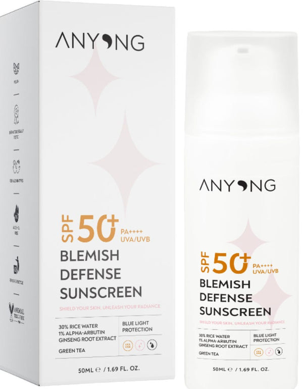 Anyong Blemish Defense Sunscreen Cream SPF 50+ Broad Spectrum 50 ml