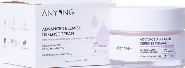 Anyong Advanced Blemish Defense Cream, Rice Water and Alpha-Arbutin, 50 ml