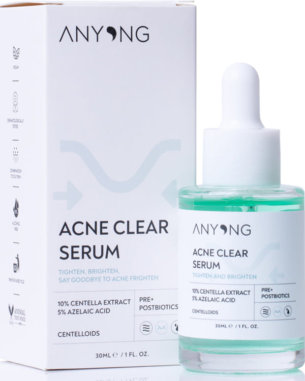 Anyong Acne Clear Serum, Azelaic Acid and Centella, Hydrating Formula, 30 ml