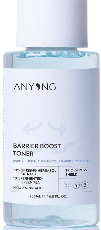 Anyong Barrier Boost Toner Liquid Facial Toner Hyaluronic Acid Green Tea & Ginseng 200 ml