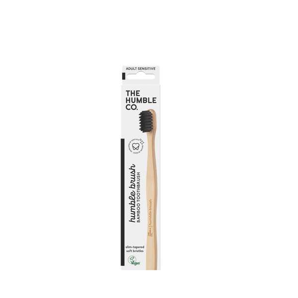 Humble Brush Bamboo Sensitive Toothbrush Ultra-Soft Bristles Mixed Colors Medium
