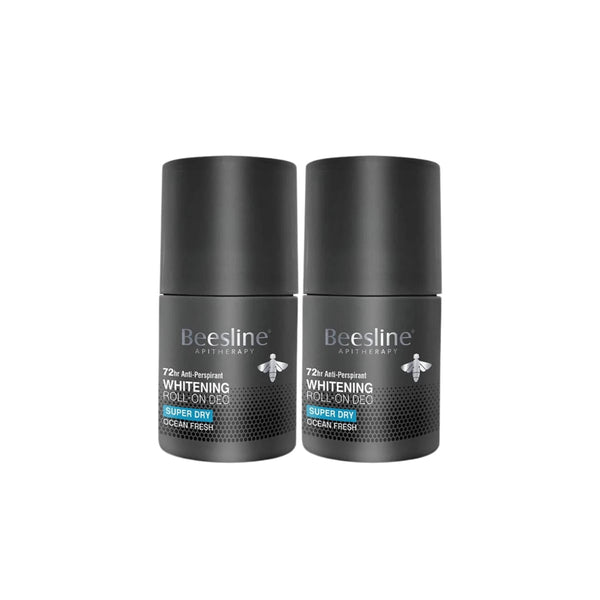 Beesline Super Dry Roll-On Deodorant Ocean Fresh Antiperspirant 50ml, 2-Pack