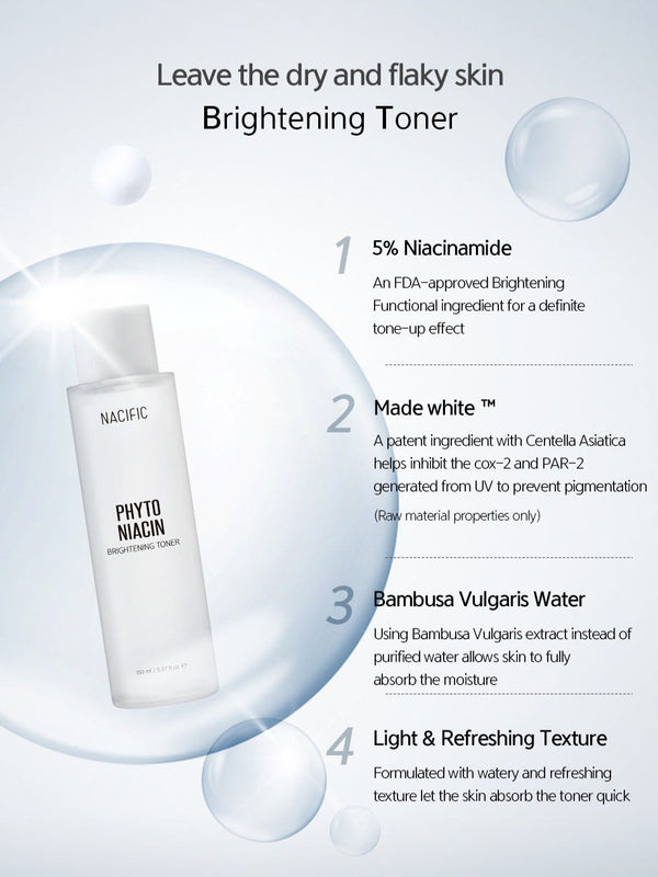 Nacific Phyto Niacin Brightening Toner Liquid with 5% Niacinamide 150ml