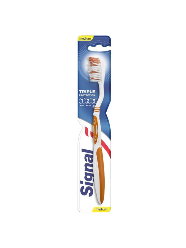 Signal Triple Protection Toothbrush Medium Bristles Assorted Colors