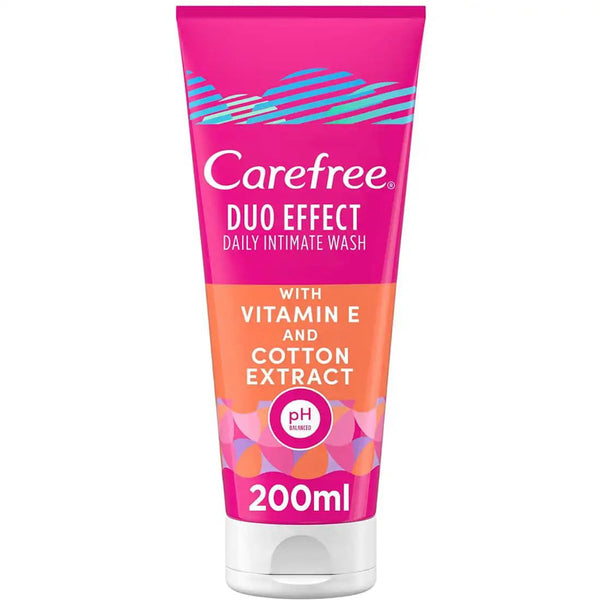 Carefree Duo Effect Intimate Wash Vitamin E & Cotton Extract 200ml