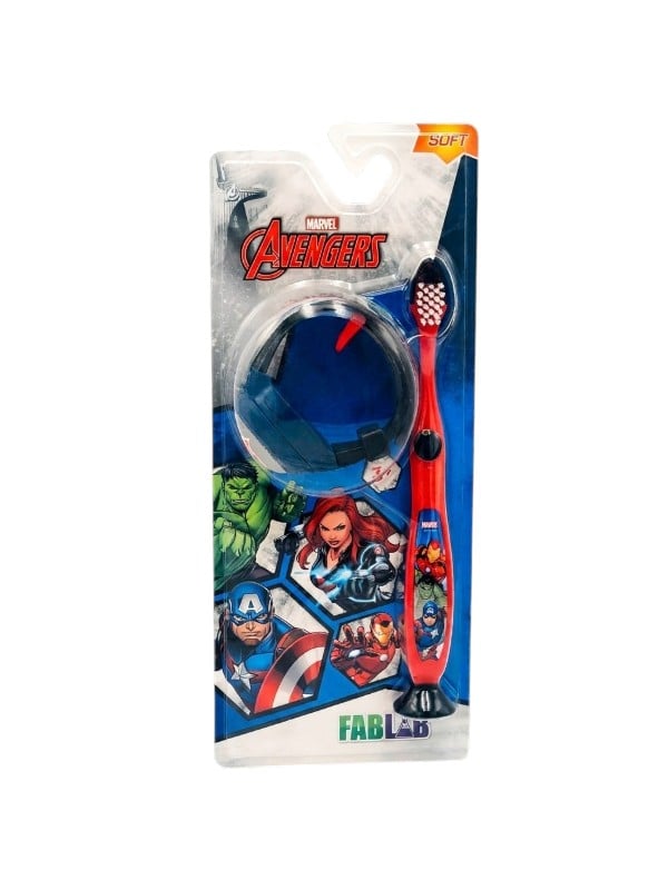 Fab Lab Avengers Kids Toothbrush with Soft Bristles and Light-Up Timer, Assorted Colors
